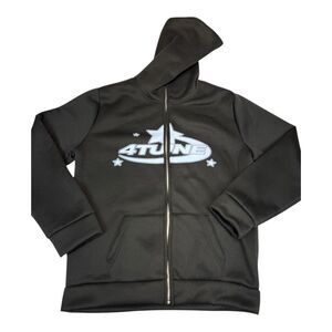 4tune Women's Hoodie Black Full‎ Zip Size Small Casual Lightweight Sweatshirt